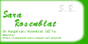 sara rosenblat business card